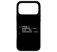 Custodia per iPhone 17 Pro Max Funny Joke Programming If Coding Headphones Focus T-Shirt