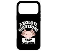 Custodia per iPhone 17 Pro Max Funny Kids Axolotl Questions Stay Curious