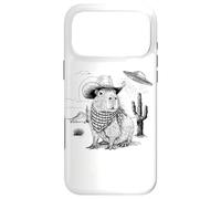 Custodia per iPhone 17 Pro Max Funny Meme UFO Capybara Alien Vintage 90s Wild West Boho