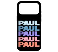 Custodia per iPhone 17 Pro Max Funny Modern Repeated Text Design First Name Paul
