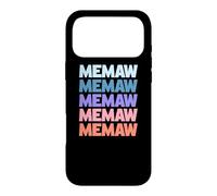 Custodia per iPhone 17 Pro Max Funny Modern Repeated Text Design Memaw Grandmother