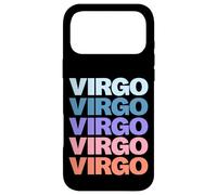 Custodia per iPhone 17 Pro Max Funny Modern Repetitive Text Design Zodiac Virgo