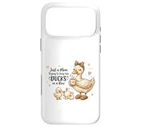 Custodia per iPhone 17 Pro Max Funny Mom Just a Mom Trying to Keep Her Ducks Humor