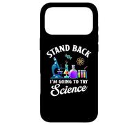 Custodia per iPhone 17 Pro Max Funny Physic Chemistry Stand back I'm going to try science