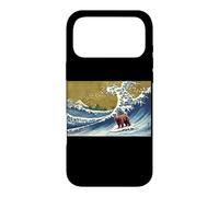 Custodia per iPhone 17 Pro Max Funny Retro Vintage Surfing A Great Wave Grizzly Bear Lover