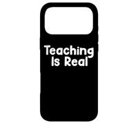 Custodia per iPhone 17 Pro Max Funny Teacher Humor Design Teaching Is Real School Energy