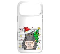 Custodia per iPhone 17 Pro Max Funny True Crime Christmas Cat Dad Grumpy Serial Killer Cat