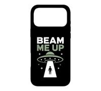 Custodia per iPhone 17 Pro Max Funny UFO Alien Space Humor Sci Fi Graphic Beam Me Up
