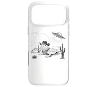 Custodia per iPhone 17 Pro Max Funny UFO Bearded Dragon Western Alien Vintage 90s Wild West