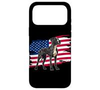 Custodia per iPhone 17 Pro Max Funny USA Flag Merica 4th July Independence Great Dane Lover