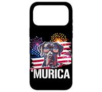 Custodia per iPhone 17 Pro Max Funny USA Flag Merica 4th July Independence Great Dane Lover