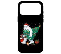 Custodia per iPhone 17 Pro Max Funny Yeti Christmas Tree Lights Bigfoot Xmas Sasquatch Boys