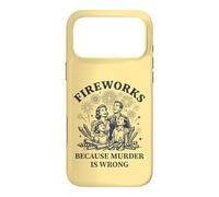 Custodia per iPhone 17 Pro Max Fuochi d'artificio perché l'omicidio è sbagliato Famiglia retrò