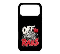 Custodia per iPhone 17 Pro Max Fuori dai binari divertente gioco di parole del treno