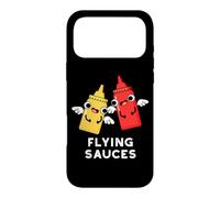 Custodia per iPhone 17 Pro Max Fying Sauces Divertente gioco di parole UFO