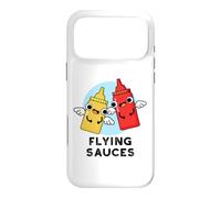 Custodia per iPhone 17 Pro Max Fying Sauces Divertente gioco di parole UFO