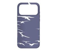 Custodia per iPhone 17 Pro Max Gabbiani felici che volano nel cielo bianco silhouette
