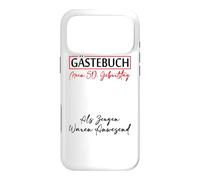 Custodia per iPhone 17 Pro Max Gästebuch Mein 50. Geburtstag Libro degli ospiti Firma