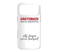 Custodia per iPhone 17 Pro Max Gästebuch Mein 60. Geburtstag Libro degli ospiti Firma