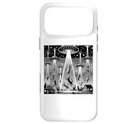 Custodia per iPhone 17 Pro Max Gatti irradiati da UFO Flying Saucers | Strano alieno