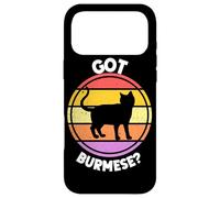 Custodia per iPhone 17 Pro Max Gatto birmano retrò tramonto vintage anni '80 design estetico