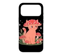Custodia per iPhone 17 Pro Max Gatto fungo cappello Cottagecore Estetica Goblincore Garden