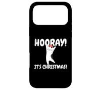 Custodia per iPhone 17 Pro Max Gatto Gattino Cute Cat Natale Xmas Hooray It's Christmas