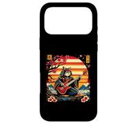 Custodia per iPhone 17 Pro Max Gatto samurai giapponese che suona il basso Ninja Kitten Warriors