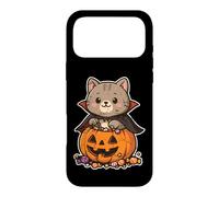 Custodia per iPhone 17 Pro Max Gatto vampiro in zucca con caramelle