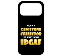 Custodia per iPhone 17 Pro Max Gem Stone Collector IDGAF Rare Gems Crystal Rock Collections