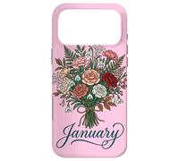 Custodia per iPhone 17 Pro Max Gennaio Nascita Fiore Garofano Bucaneve Compleanno Floreale