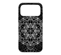 Custodia per iPhone 17 Pro Max Geometria sacra Metatrons Cube Dot lavoro