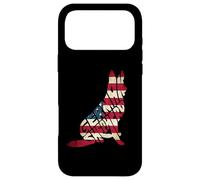 Custodia per iPhone 17 Pro Max German Shepherd American Flag 4th of July Funny Dog Lover