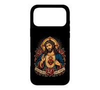 Custodia per iPhone 17 Pro Max Gesù Cristo Cuore Avere Misericordia Cattolica Devozionale Arte Fede