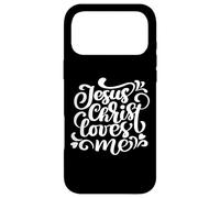 Custodia per iPhone 17 Pro Max Gesù Cristo mi ama Fede rosa I credenti cristiani amano l'arte