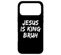 Custodia per iPhone 17 Pro Max Gesù è re Bruh Cristiano Credente Fede Bibbia Chiesa