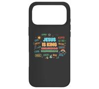 Custodia per iPhone 17 Pro Max Gesù è re Rivelazione 19:16 - Filippesi 2:9-11 Bibbia