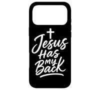 Custodia per iPhone 17 Pro Max Gesù ha le spalle Fede cristiana Credente religioso Dio