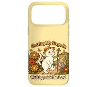 Custodia per iPhone 17 Pro Max Getting My Steps in Walking With The Lord Christian Cat