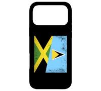 Custodia per iPhone 17 Pro Max Giamaica Santa Lucia mezza bandiera giamaicana Lucian Pride
