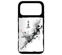 Custodia per iPhone 17 Pro Max Giapponese Salto Volpe Arte Vintage Sumi-e Kitsune