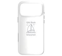 Custodia per iPhone 17 Pro Max Gills Rock Wisconsin Sailboat and Sun