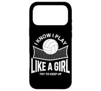 Custodia per iPhone 17 Pro Max Gioca come una ragazza Pallavolo Citazione