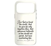 Custodia per iPhone 17 Pro Max Giovanni 3:16 Poiché Dio amava così tanto il mondo intero versetto Bibbia KJV