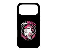 Custodia per iPhone 17 Pro Max Give Breast Cancer the Boot Cowgirl Ghost Cappello Western Rosa