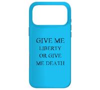 Custodia per iPhone 17 Pro Max Give Me Liberty or Give Me Death con caratteri neri vintage