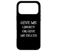 Custodia per iPhone 17 Pro Max Give Me Liberty or Give Me Death con Vintage White Font