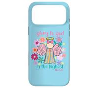 Custodia per iPhone 17 Pro Max Gloria a Dio nel più alto Angelo Luca 2:14 Christian