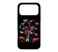 Custodia per iPhone 17 Pro Max goat tree colorful goat mom goat dad goat girl