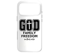 Custodia per iPhone 17 Pro Max God Family Country In That Order Its All About Jesus Freedom